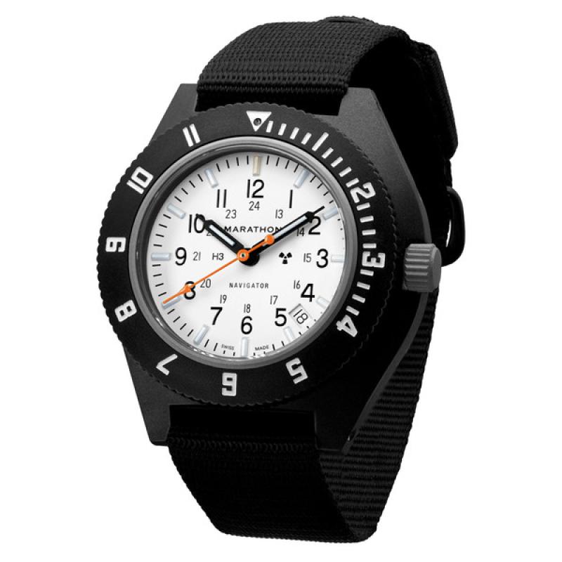 Marathon x Islander Special Edition White Dial Navigator with Blue Tritium Tubes