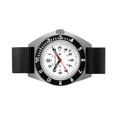 Marathon Swiss 41mm Arctic Steel Navigator with Tritium Tubes on Ballistic Strap