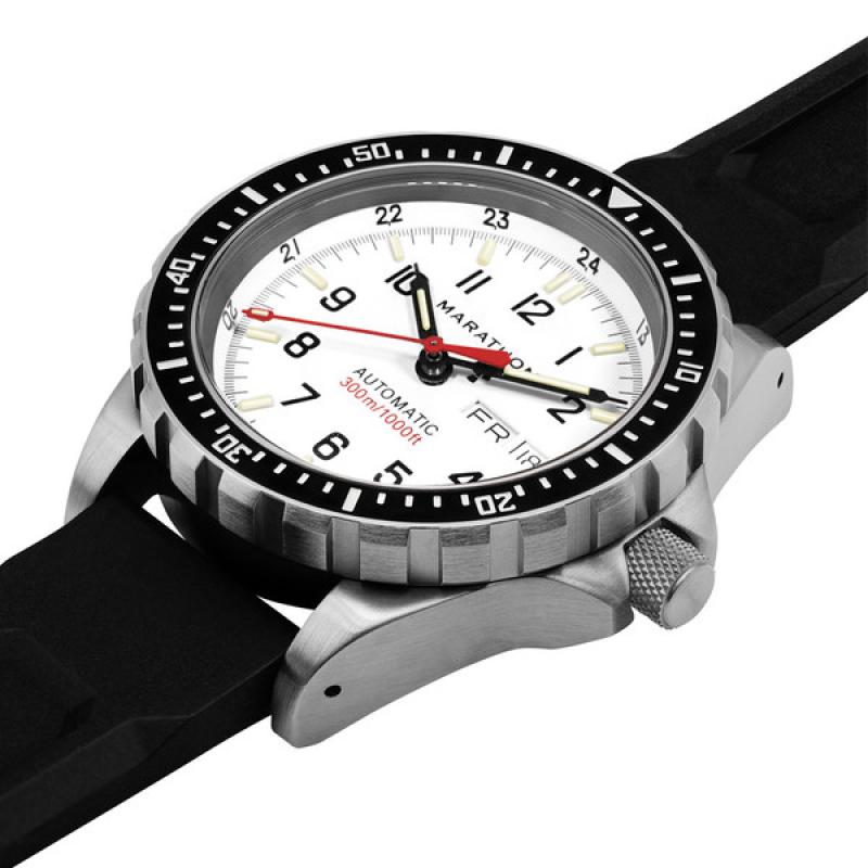 Marathon Jumbo Day-Date SAR Automatic Dive Watch with White Dial