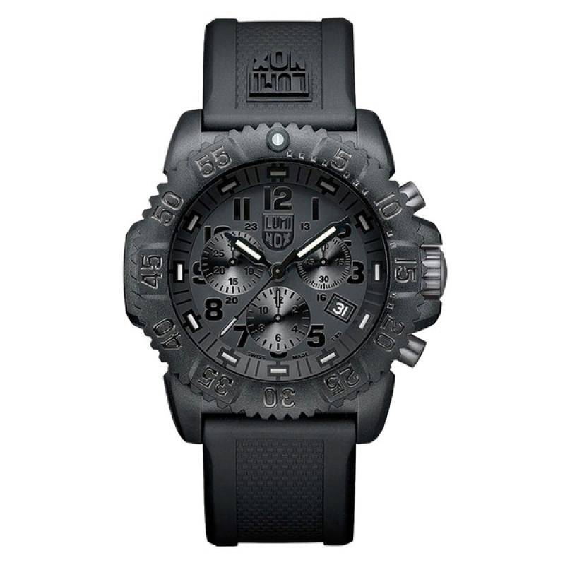 Luminox Navy SEAL Colormark Blackout Chronograph Tritium Watch